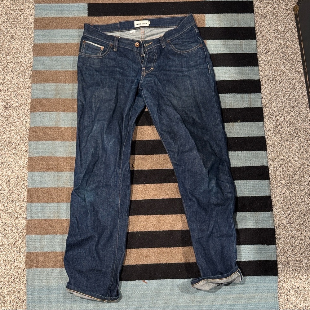 Taylor Stitch Dark Blue Straight Leg Jeans